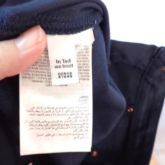 Ted Baker Ombre Wash Skinny Jeans Black Size 25 Designer Slim Ankle Length - Picture 10 of 11